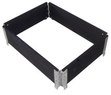 Pallkrage Trä Svart 80 x 60 cm